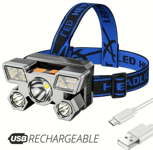 Usb stirnlampe kopflampe 4modi - stirnlampe,