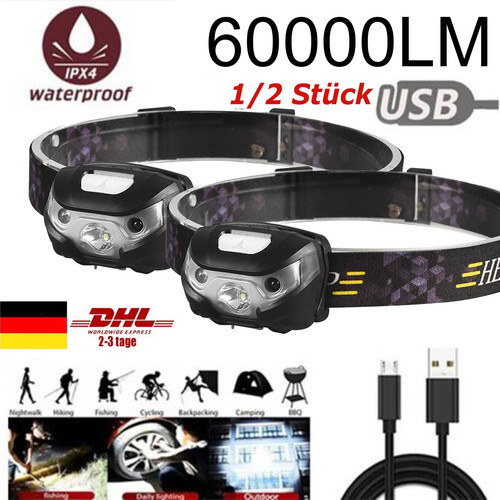 Led kopflampe 3 modi - led,