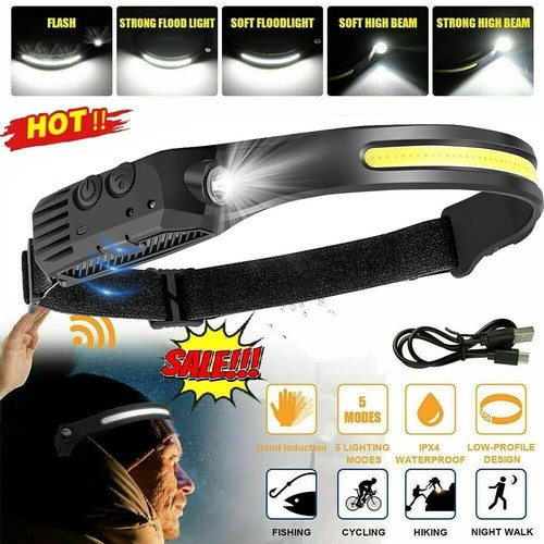 Modi stirnlampe cob led - 5-modi, cob+led