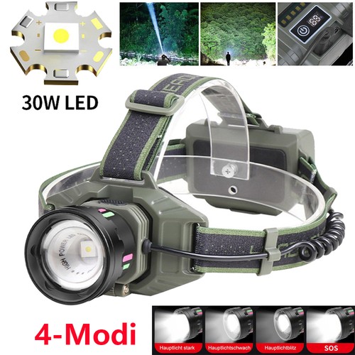 30000lm led stirnlampe super - 30000lm,