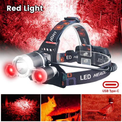 Stirnlampe weiß rot led - &,